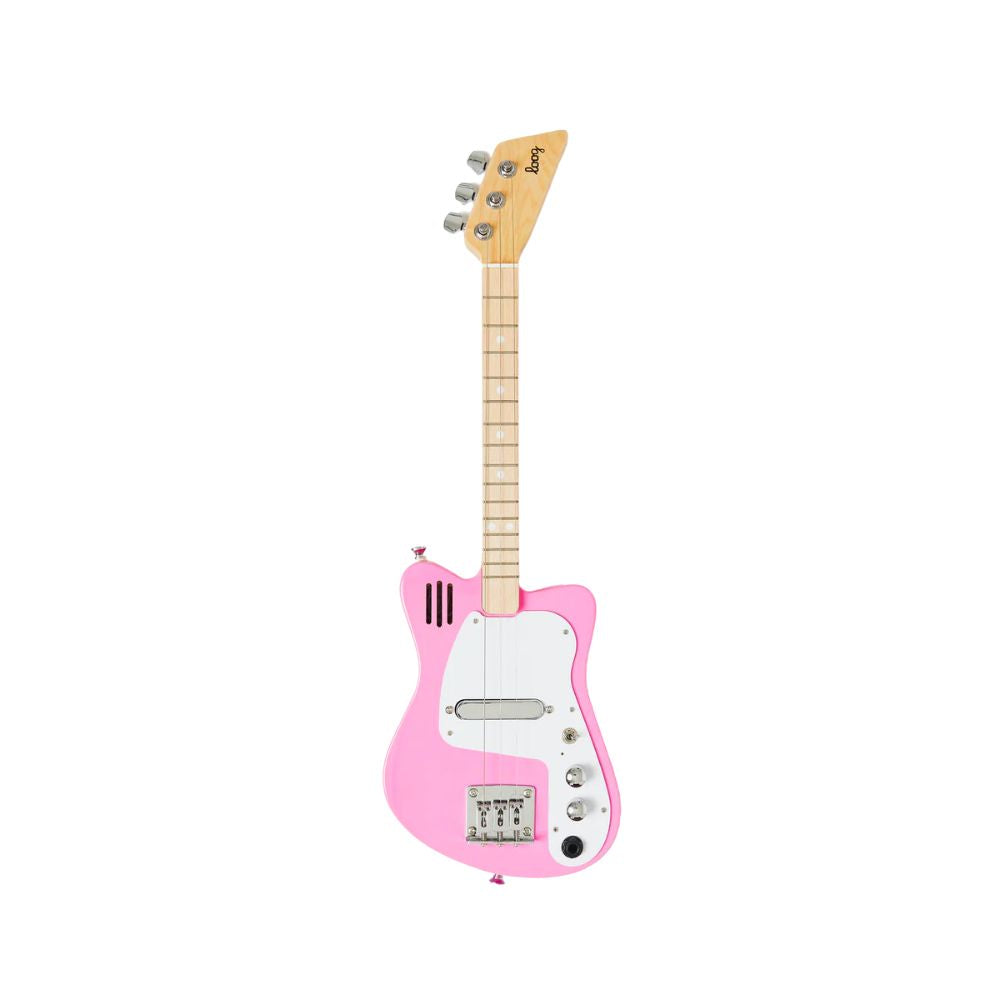 Pink Loog Mini Electric Guitar with Integrated Amplifier - Ideal for Young Musicians