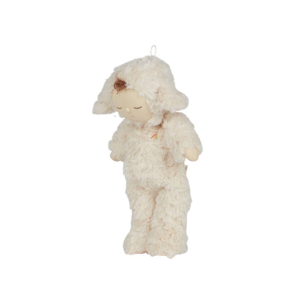 Olli Ella Cozy Dinkums Soft and Huggable Lamby Pookie in Vanilla Shade