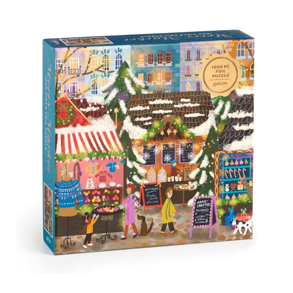Joy Laforme 1000 Pieces Merry Market Foil Puzzle for Family Fun