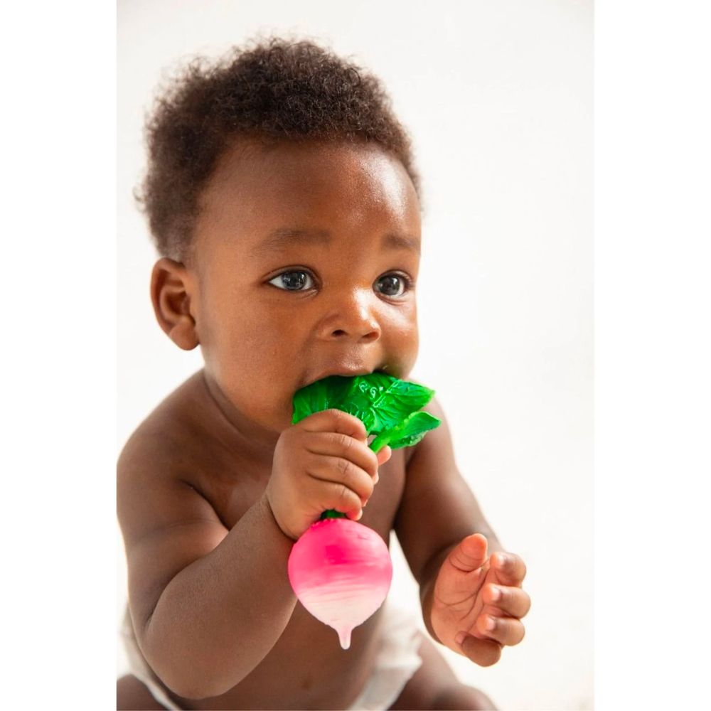 Oli and Carol Chewable Natural Rubber Baby Toy - Ramona the Radish