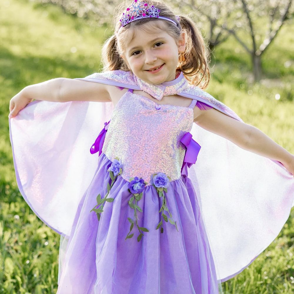 Lilac Sequined Cape for Children in Size 5 - 6
