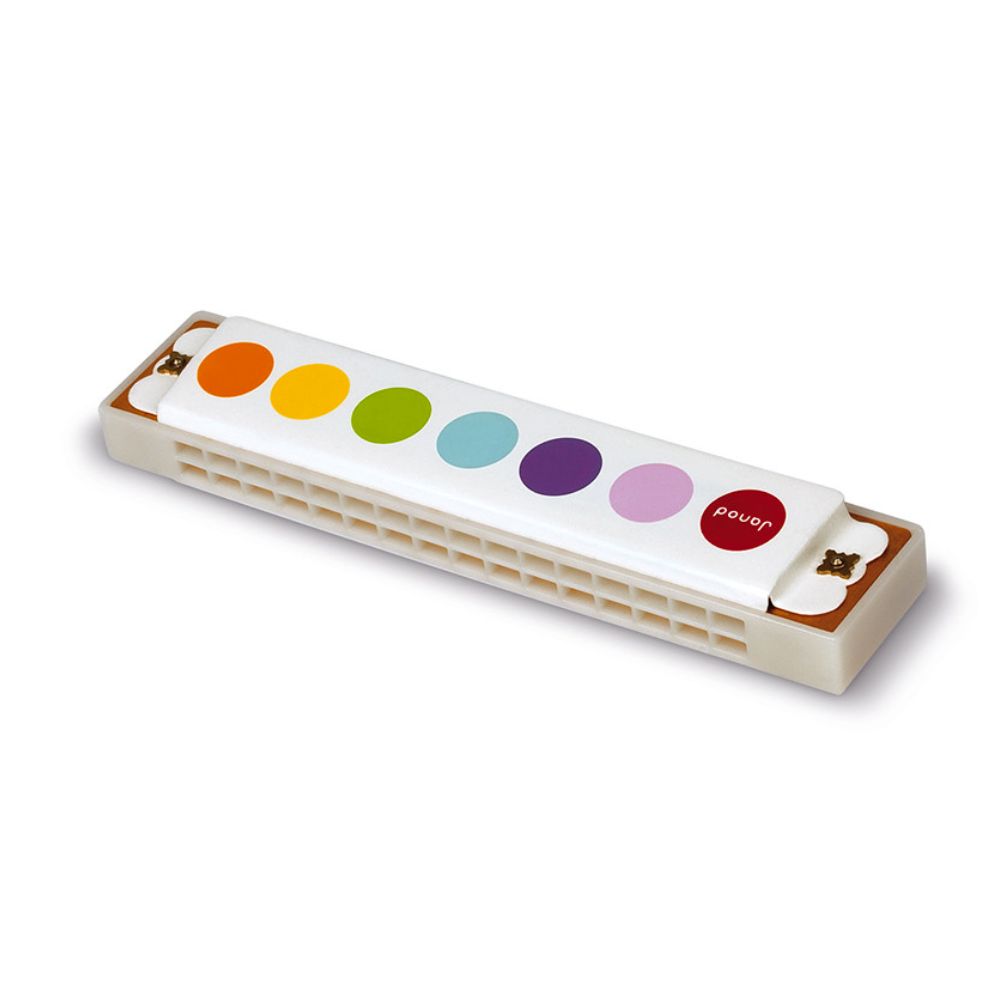 Janod Colorful Confetti Metal Harmonica Musical Toy