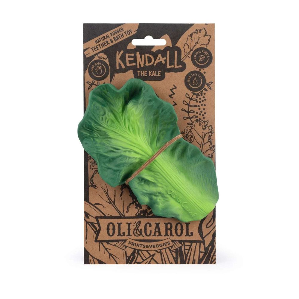 Oli and Carol Kendall The Kale Chewable Vegetable - Shaped Baby Toy for Teething and Sensory Development