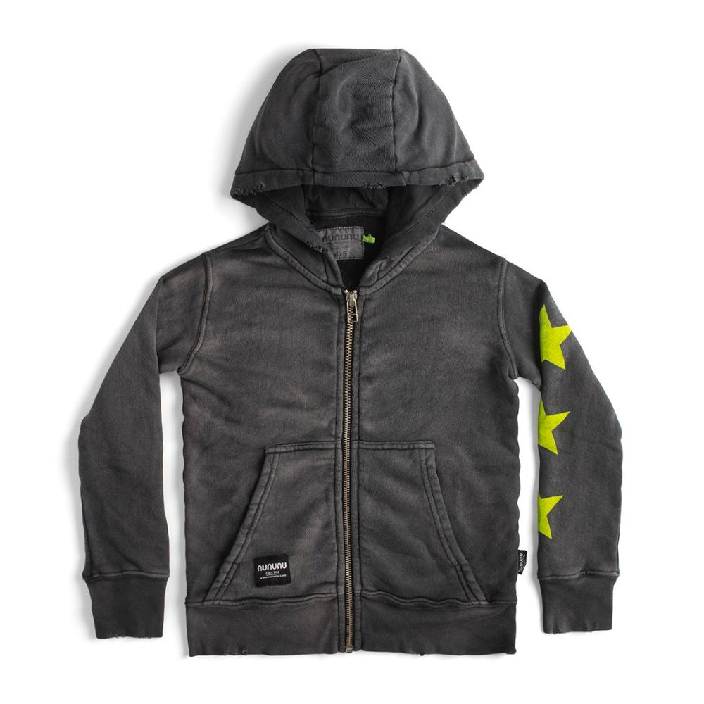 Nununu Ultra - Soft Unisex Brushed Zip Black Hoodie
