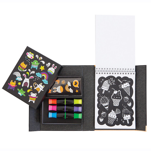 Glow-in-the-Dark Neon Colouring Set for All-Age Kids - Glow Friends