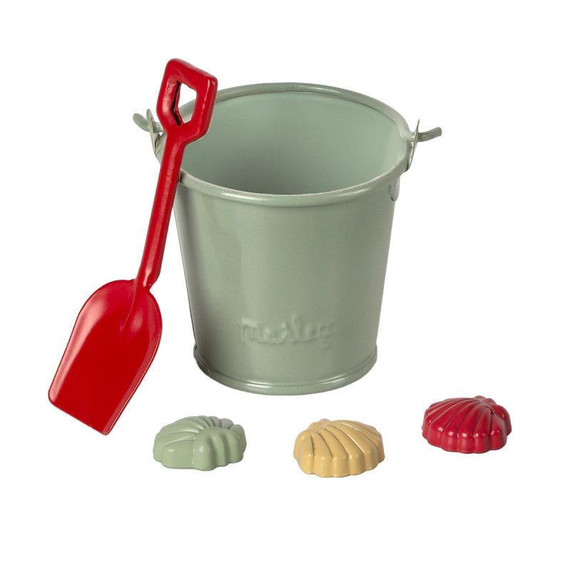 Maileg Metal Beach Play Set with Shovel, Bucket and Miniature Shells