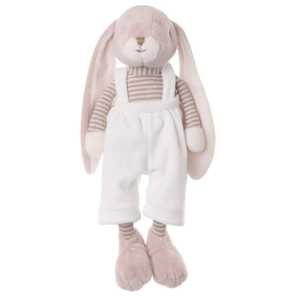 Adorable Lucien Bunny in Soft Overalls, 12-Inch Cuddle Buddy