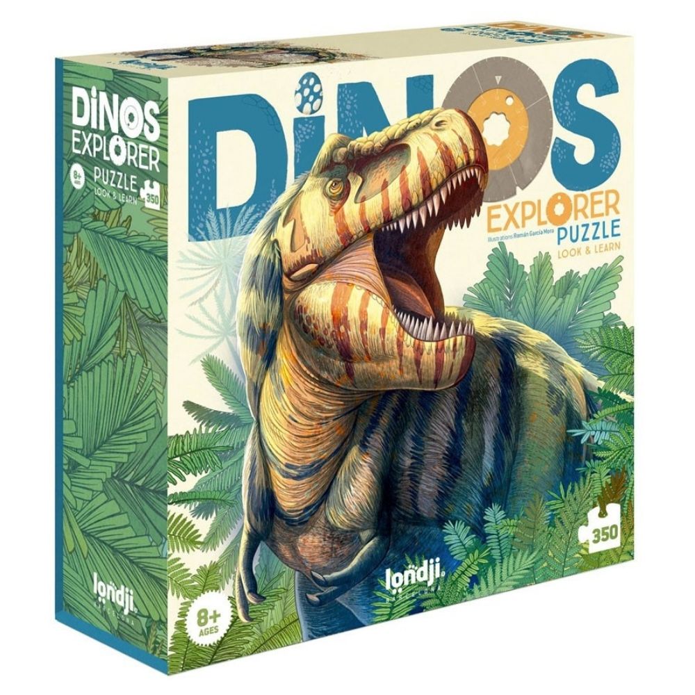 Londji 350-Piece Dinos Explorer Realistic Puzzle for Ages 8+