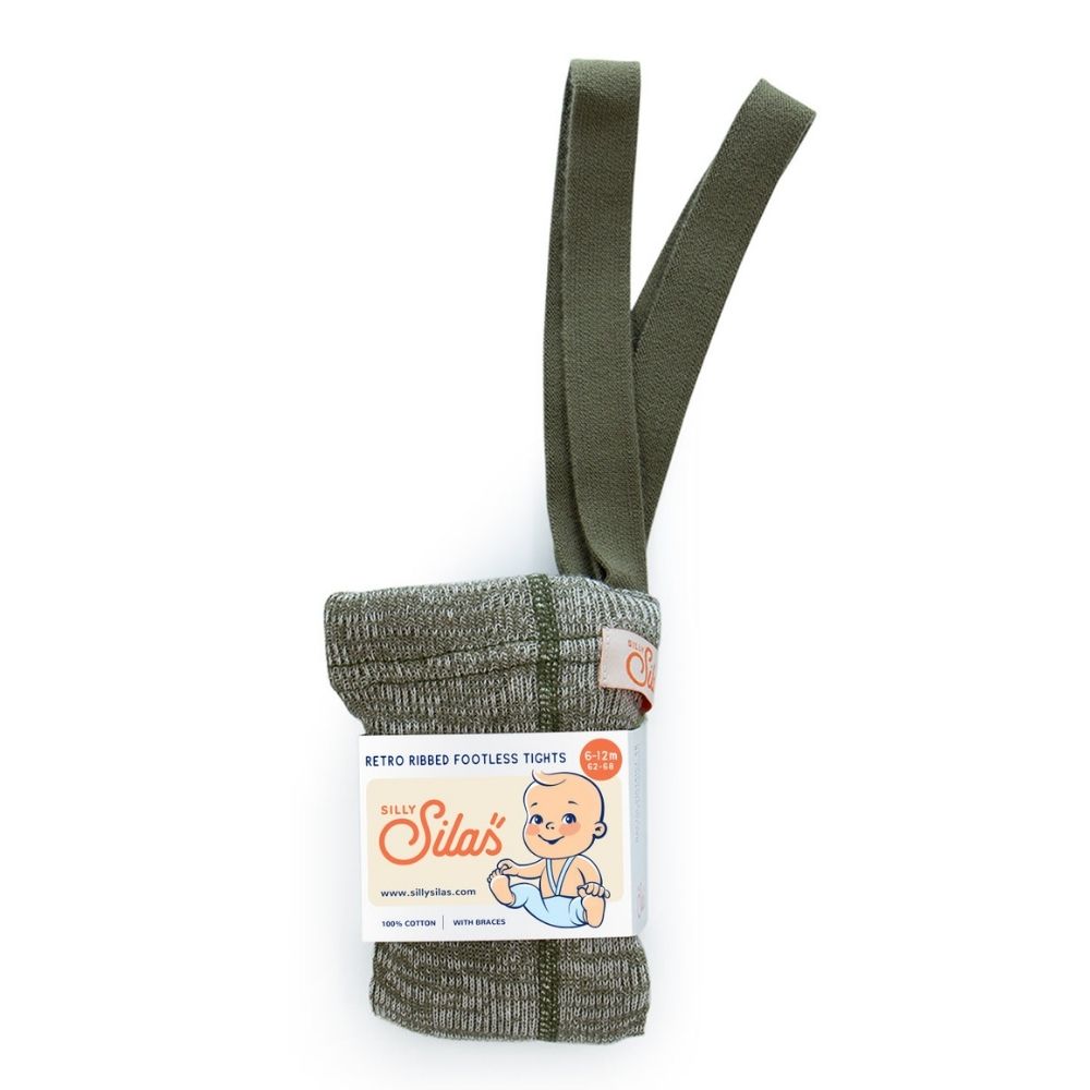 Soft and Resistant Silly Silas Footless Ribbed Tights for Babies and Toddlers