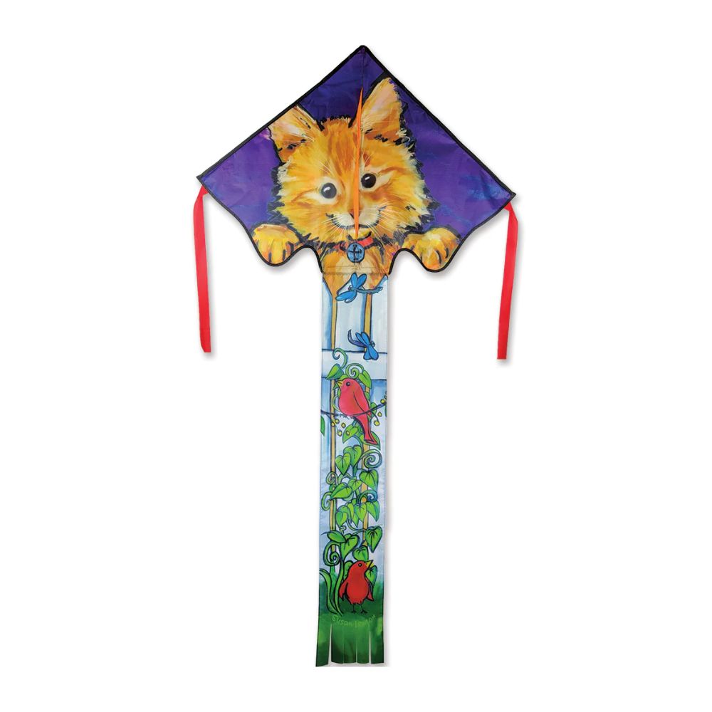 Premier Large-Sized Effortless Flying Kite Featuring a Kitten Design