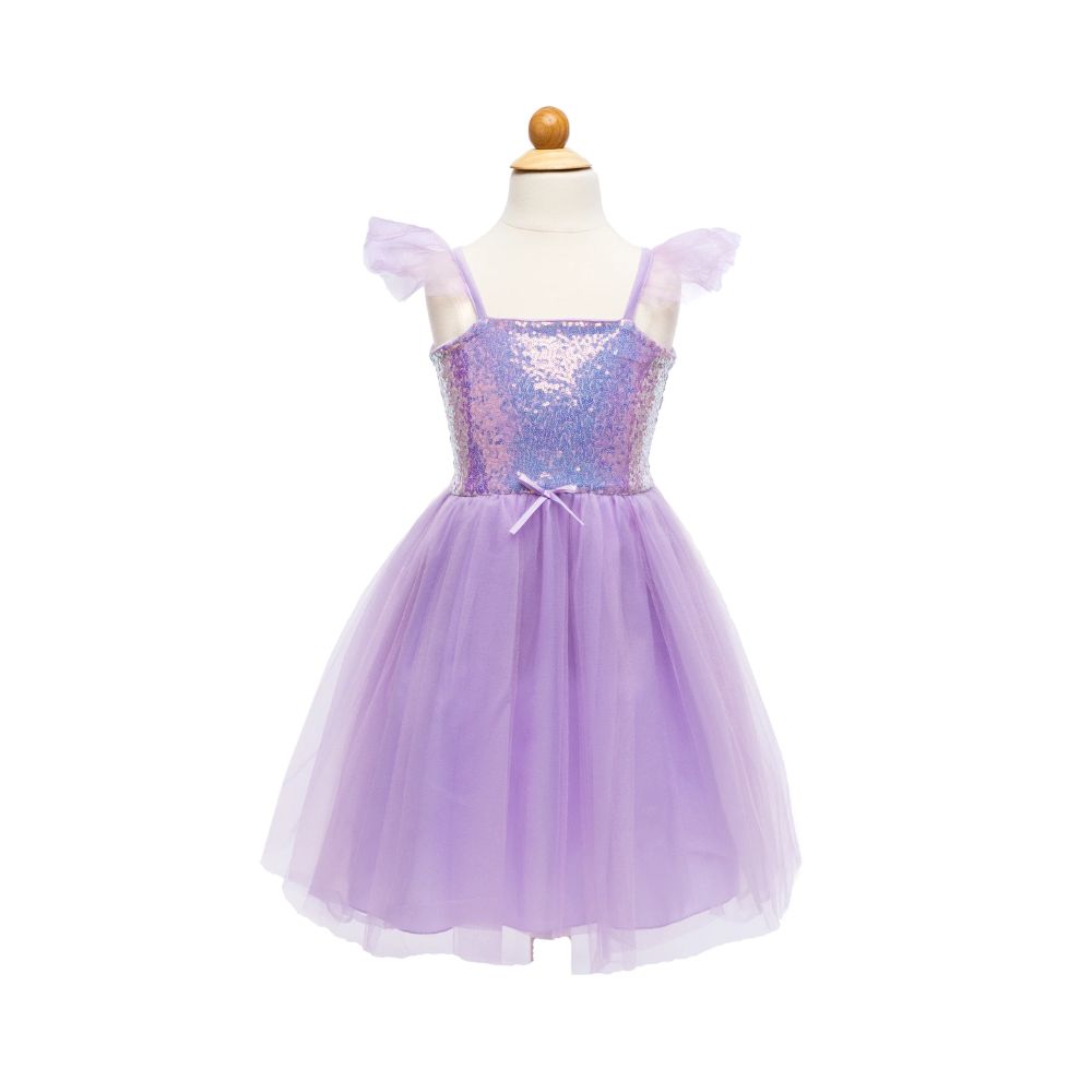 Lilac Sequined Princess Dress for Girls, Size 3 - 4