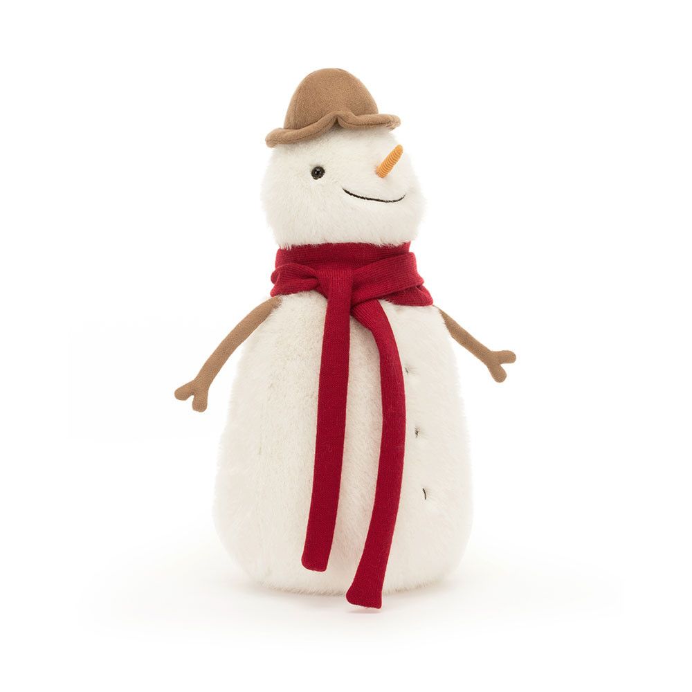 Magical Jesse Snowman with Fuzzy Cream Fur and Scarlet Scarf