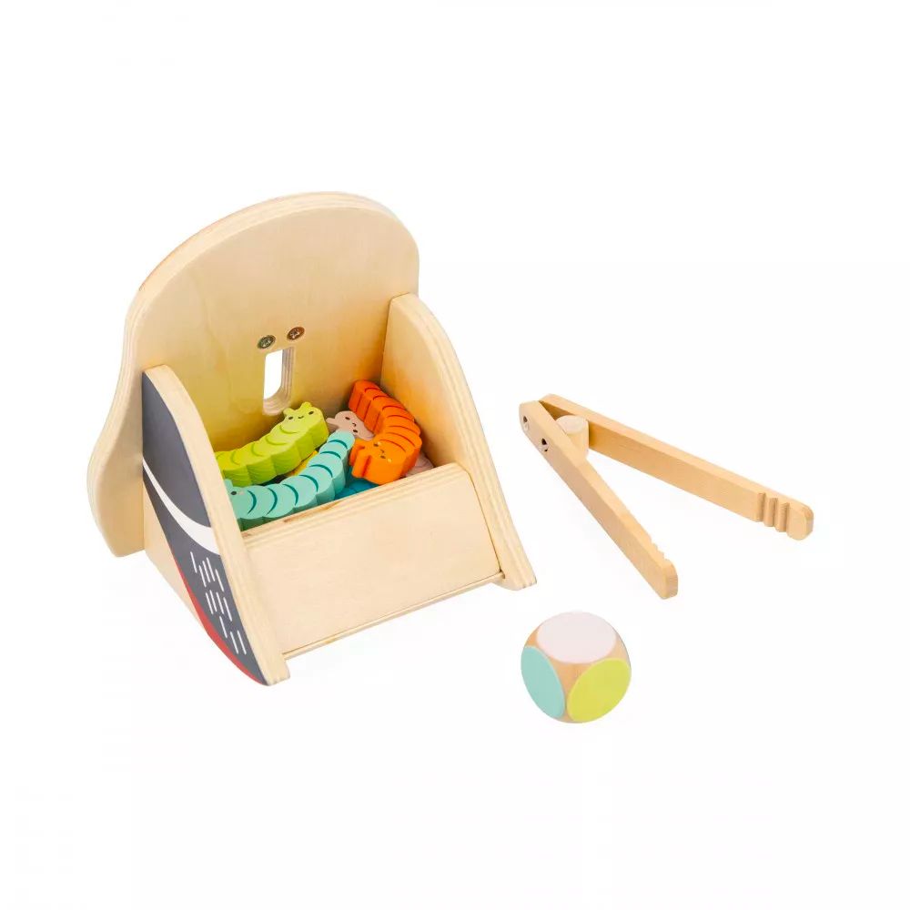 Janod Educational Wooden Colour Matching Game: Woodpecker and Caterpillars