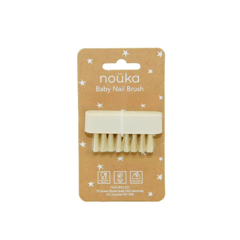noüka Soft Natural Bristles Baby Nail Brush with Comfort Grip