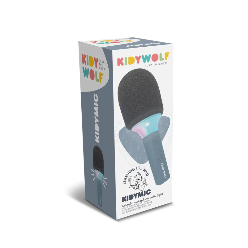 Blue Kidywolf Karaoke Microphone with Fun Sound & Light Effects