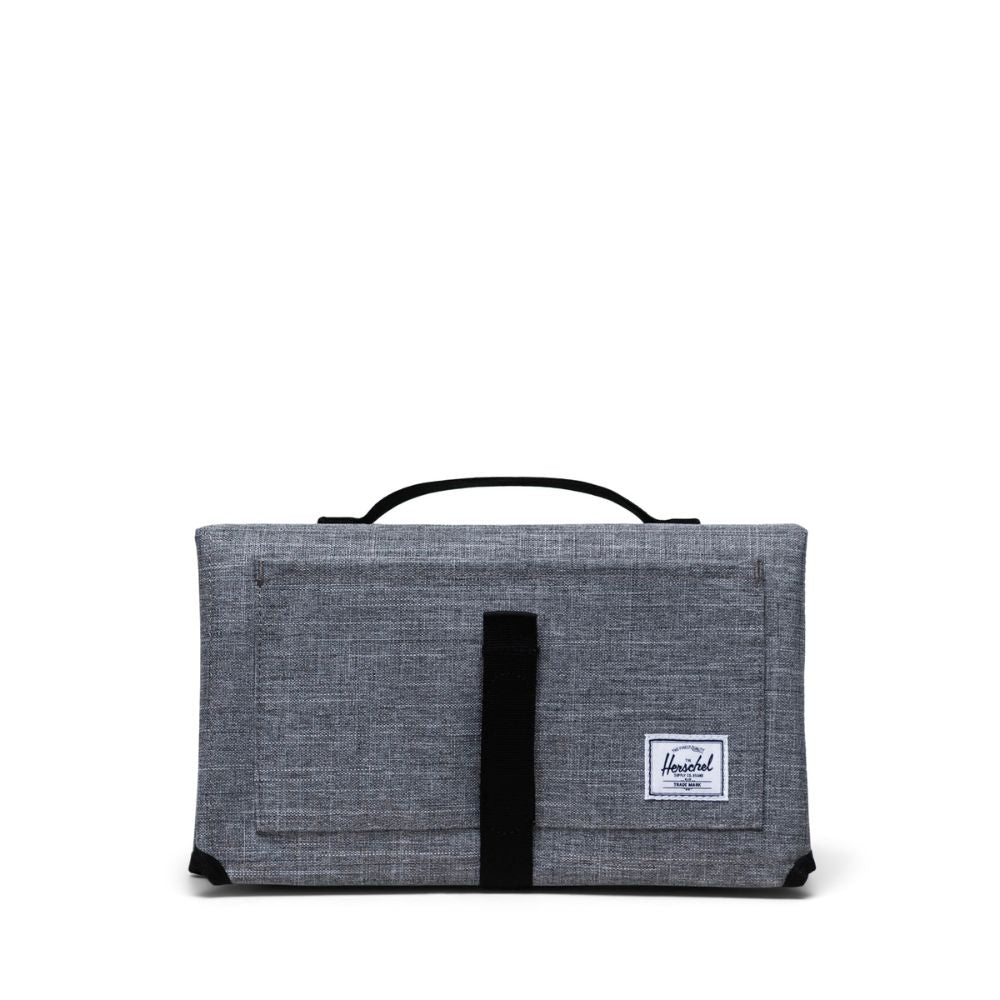 Herschel Sprout Baby Diaper Changing Mat in Raven Crosshatch Pattern