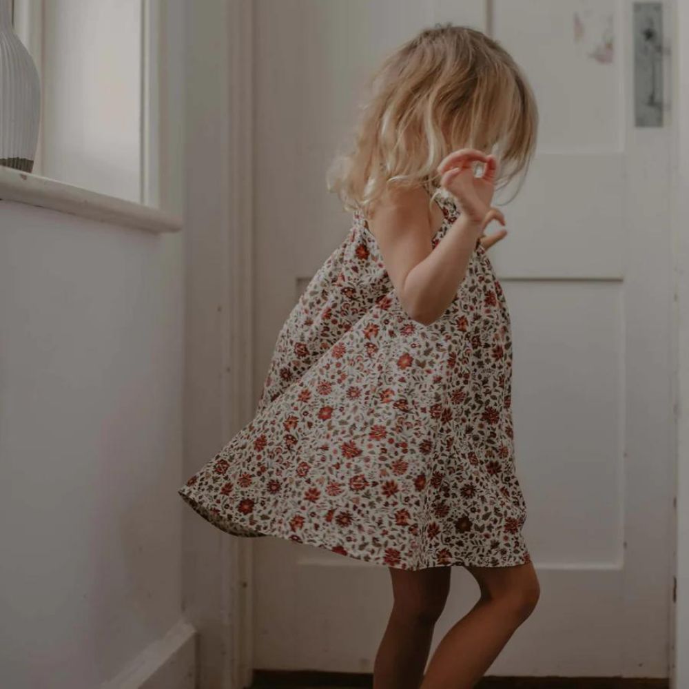 Charming Liberty Wildflower Print Sun Dress for Summer