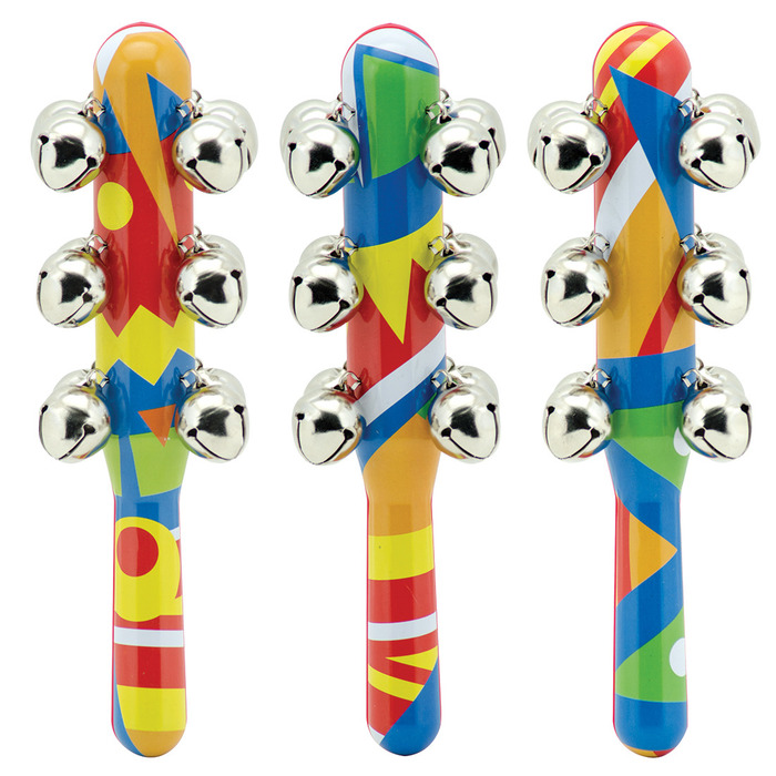 Colorful Jingle Sticks - 7.5 Inches Tall, Sold Separately for Ages 3+