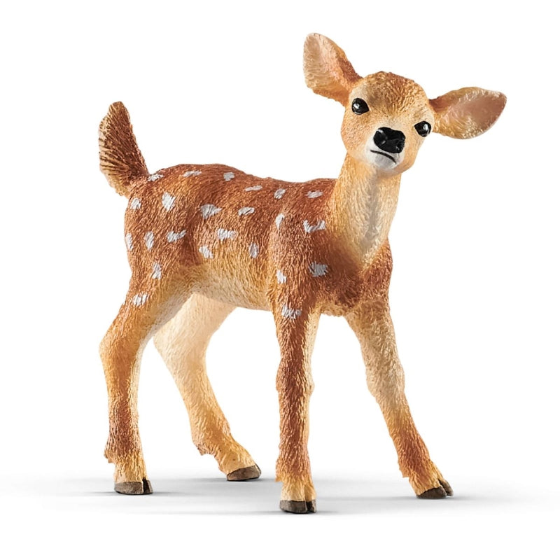Schleich Realistic White Tailed Fawn Figurine for Kids