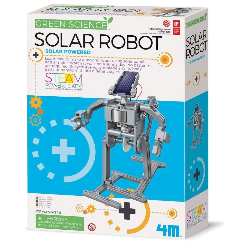 Solar-Powered Moving Robot for DIY Fun, Age 8+