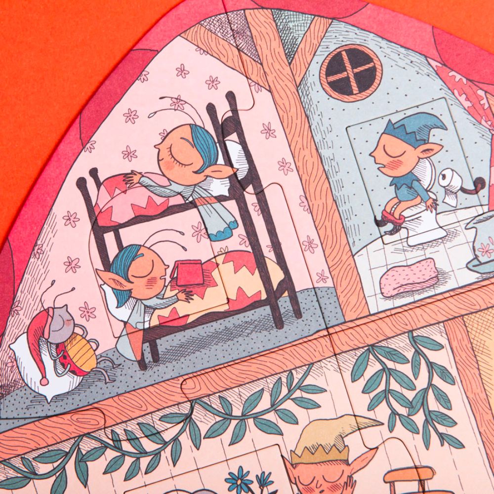 Londji Sweet Dreams Mushroom Themed Reversible Puzzle for Kids Aged 3+