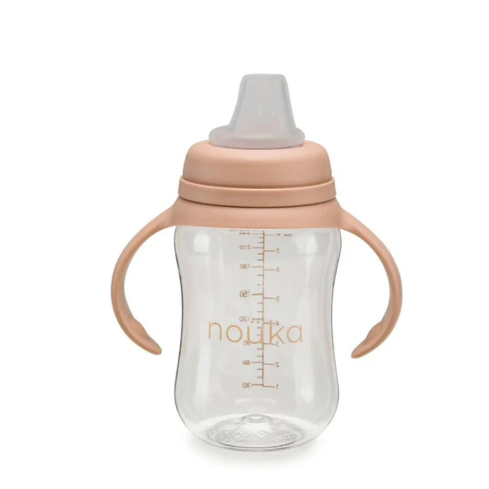 noüka Soft Blush Soft Spout Sippy Cup for Easy Baby Transition