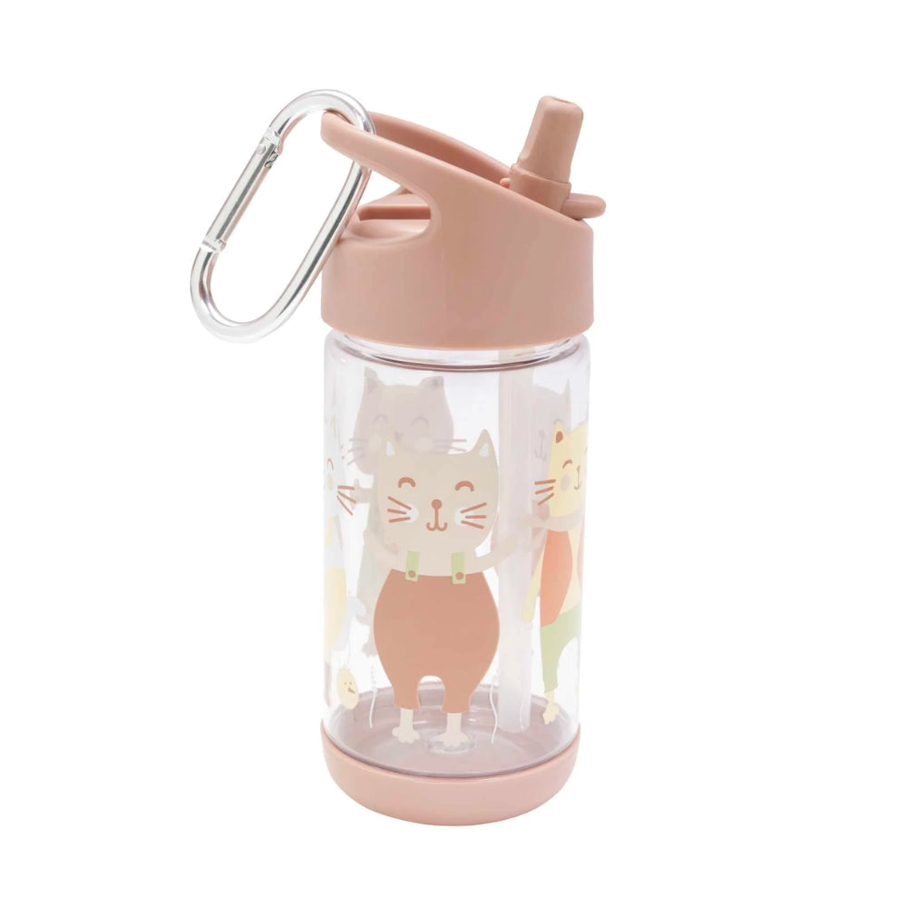 Ore Tritan Flip and Sip Bottle - Prairie Kitty Design for Kids