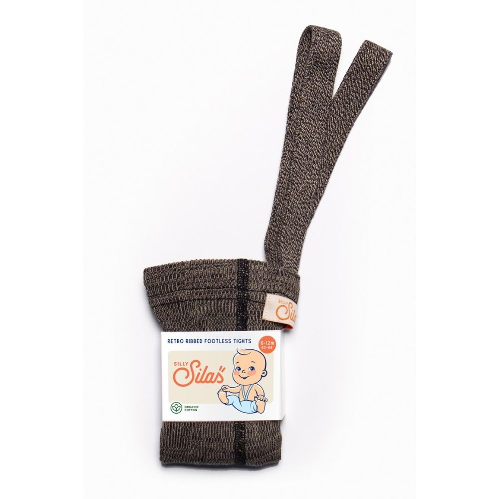 Silly Silas Organic Cotton Footless Ribbed Tights for Babies and Toddlers