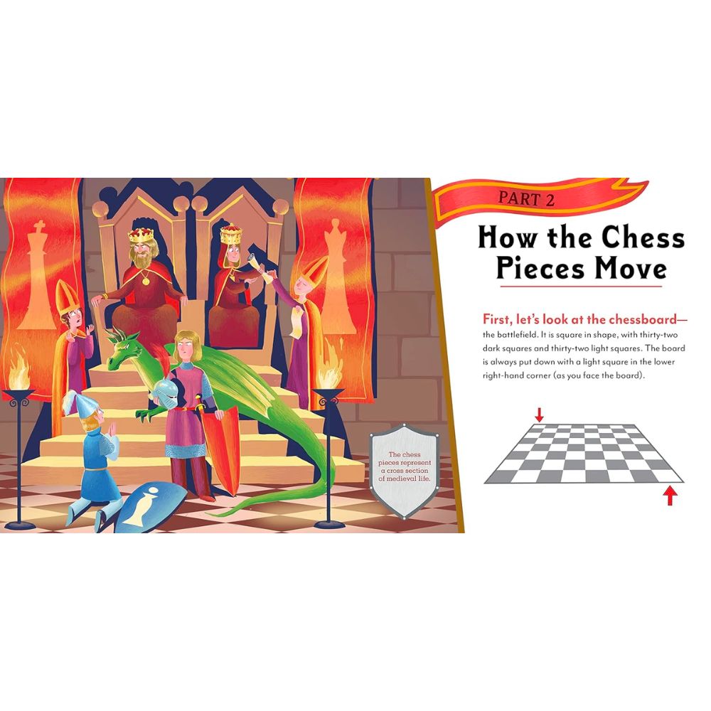 Children's Starter Kit: The Illustrated Book of Chess and Chess Pieces Set