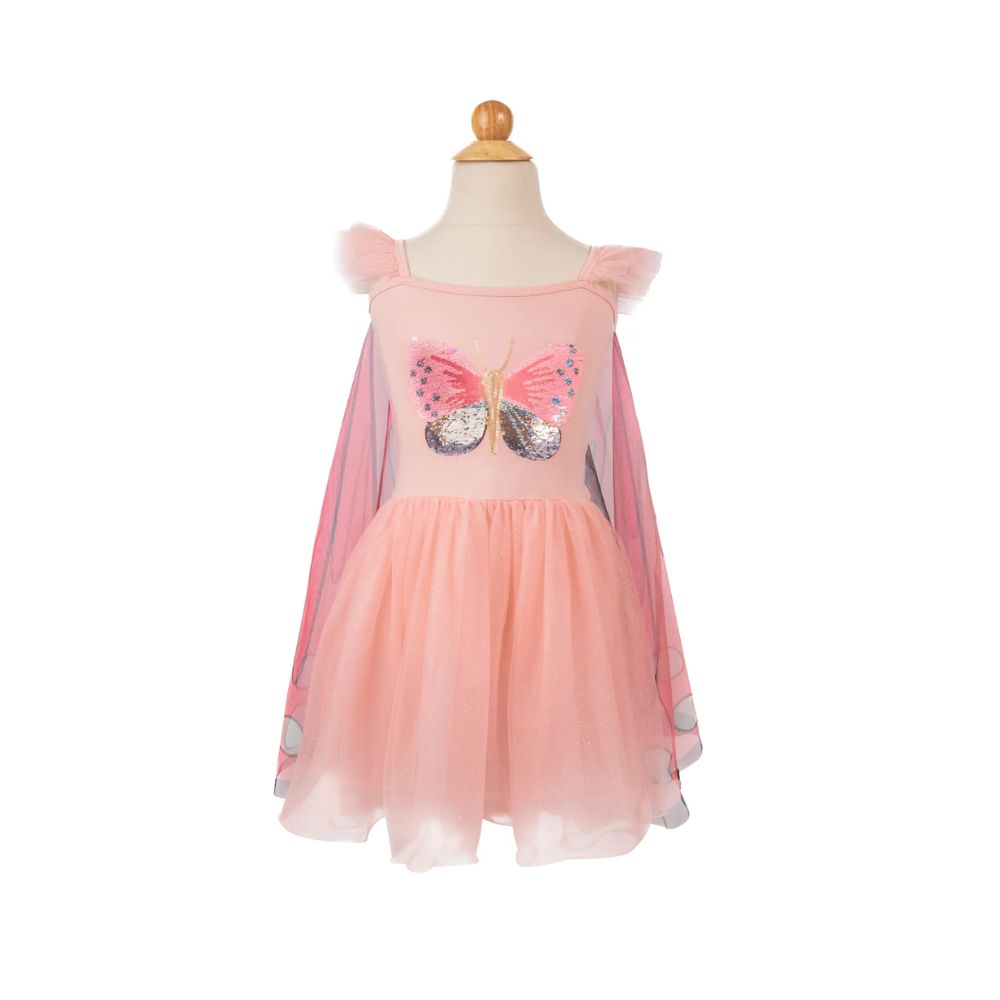 Sparkling Sequins Secret Butterfly Twirl Party Dress with Wings for Girls in Size 5 - 6