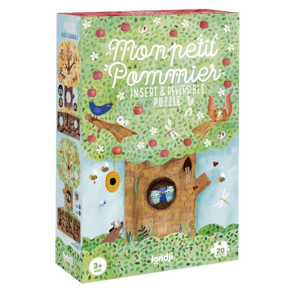 Londji Children's Reversible Insert Puzzle - My Little Apple Tree