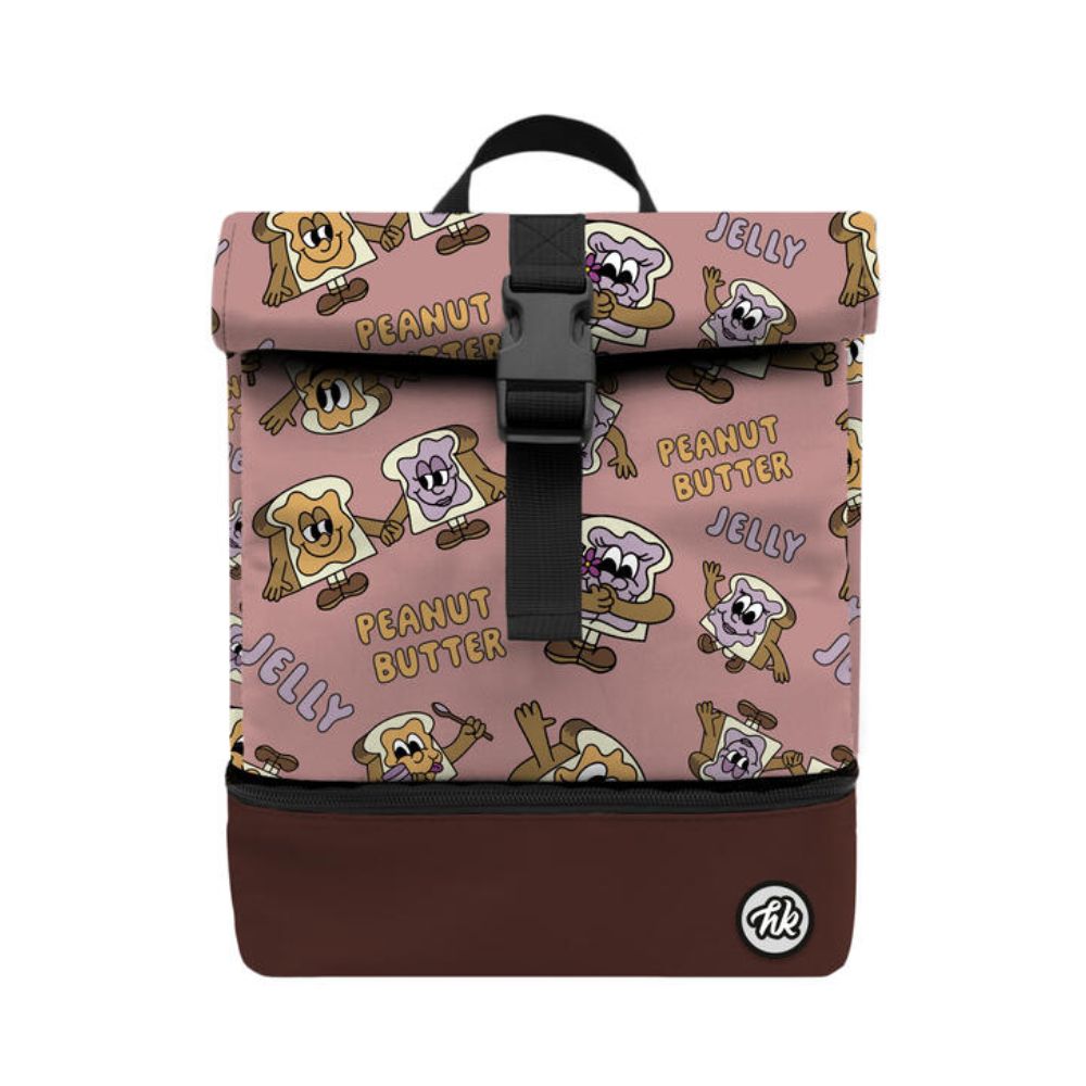 Headster Peanutty and Jelly Delight Lunch Box for School and Outdoor Use - Wild Rose Color