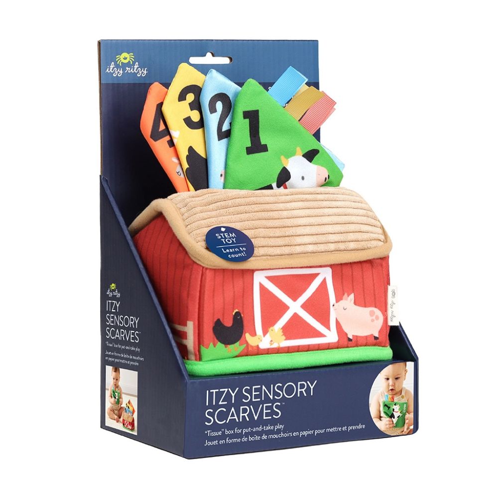 Itzy Farm Themed Sensory Scarves for Babies