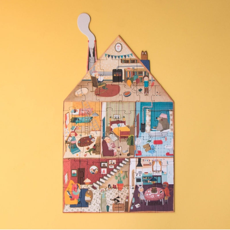 Londji Reversible 36-Piece 'Welcome to My Home' Puzzle for Kids Aged 3 - 6