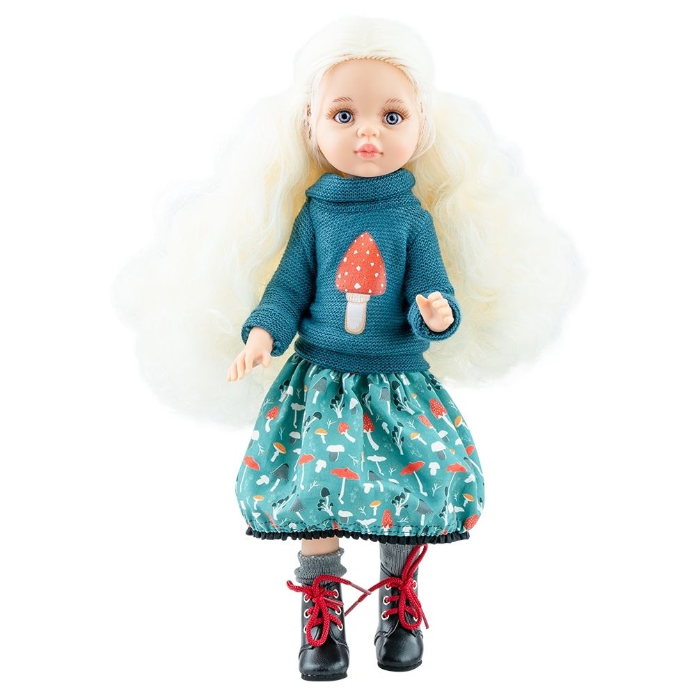 Las Amigas Articulated Doll - Cécile Doll Featuring Mushroom Sweater and Skirt for Kids