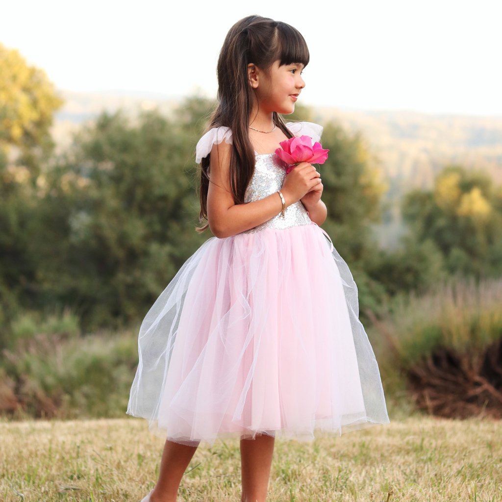 Gorgeous Sequin-Embellished Princess Dress for Girls Ages 5 - 6