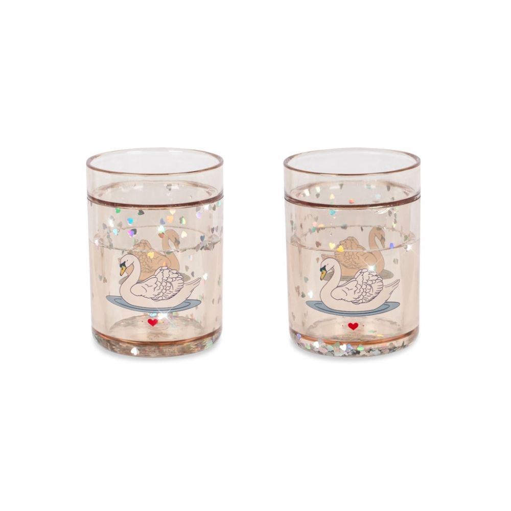 Konges Sløjd Set of Two Glitter Swan Cups