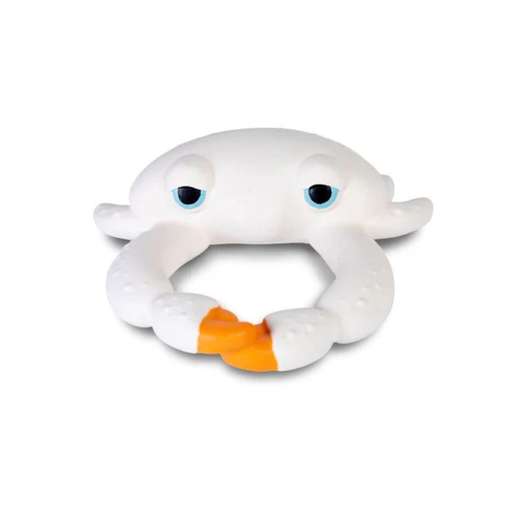 Oli & Carol's Big Stuffed Albino Crab Bath Toy - Sharon, Ideal for Teething and Sensory Play