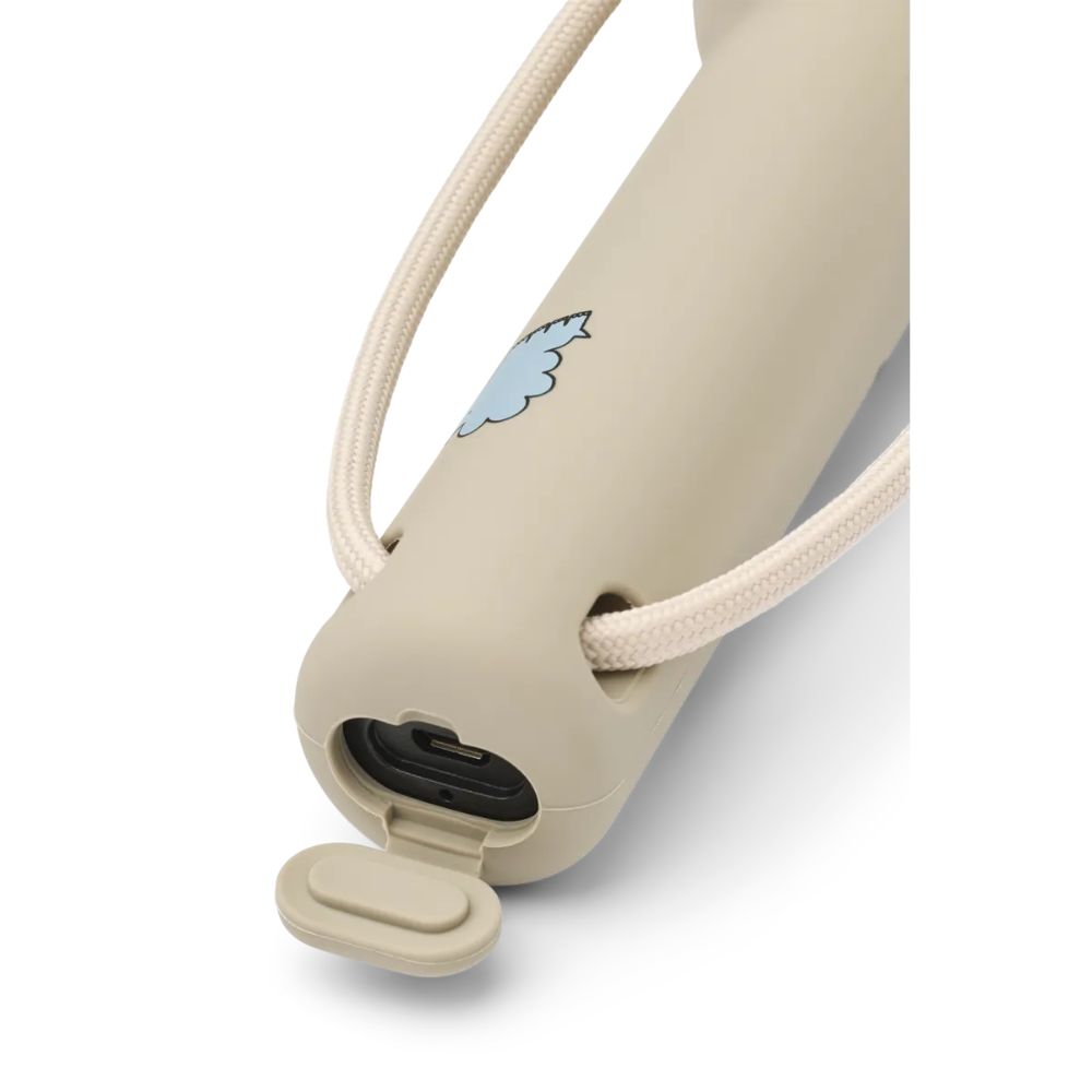 Liewood Kids' Dinosaur - Themed Printed Silicone Flashlight in Gray Color