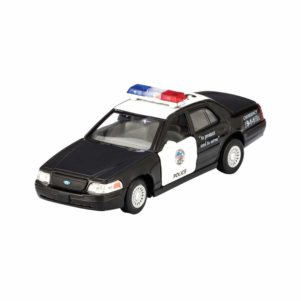 Schylling Die-Cast Metal Pull-Back Police Toy Car