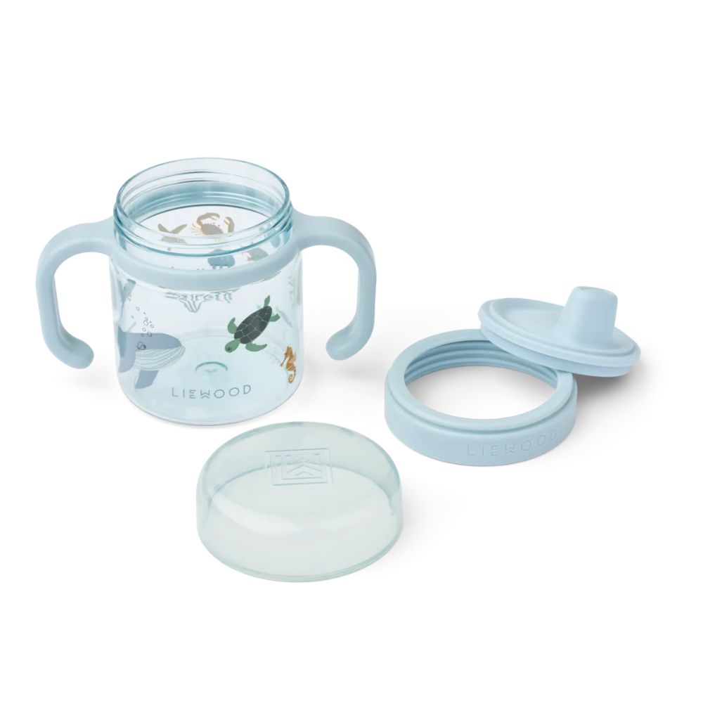 Liewood Kylo Tritan 280ml Sea Creature-themed Spill - proof and Shatter - proof Sippy Cup for Skill - mastering