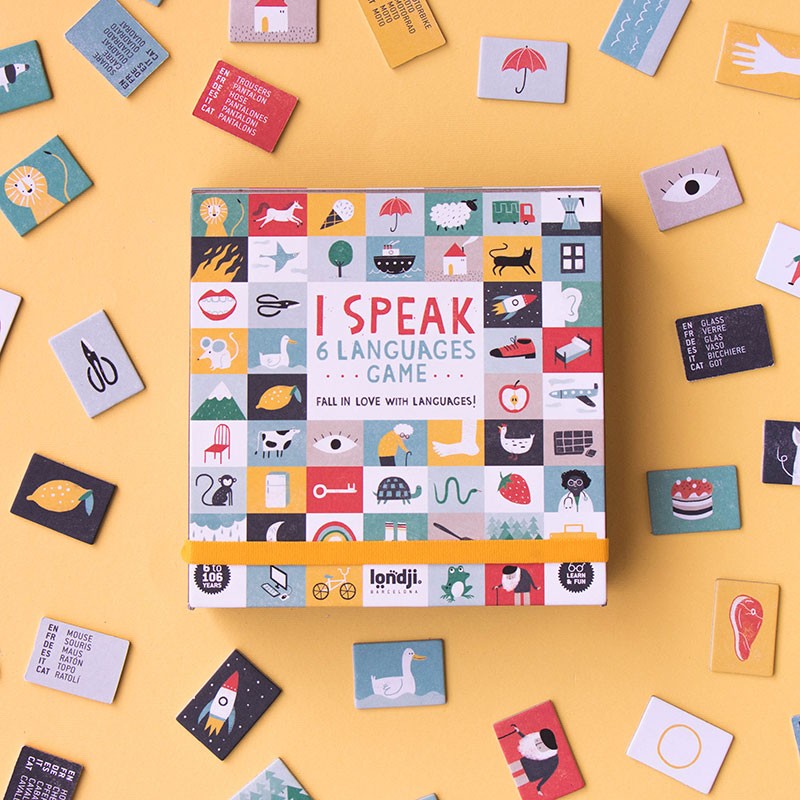 Londji Multilingual Vocabulary Learning Board Game - I Speak 6 Languages