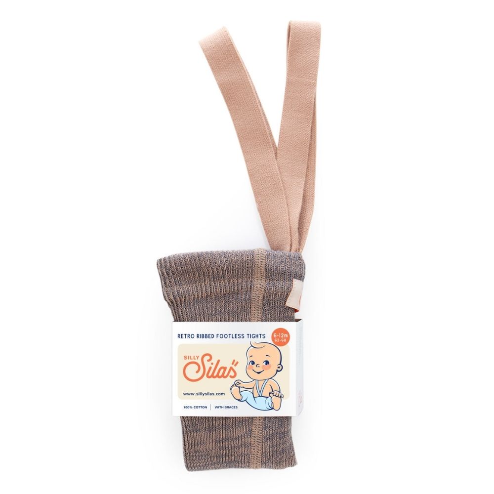 Silly Silas Ultra-Soft 100% Cotton Footless Ribbed Tights for Active Babies and Toddlers