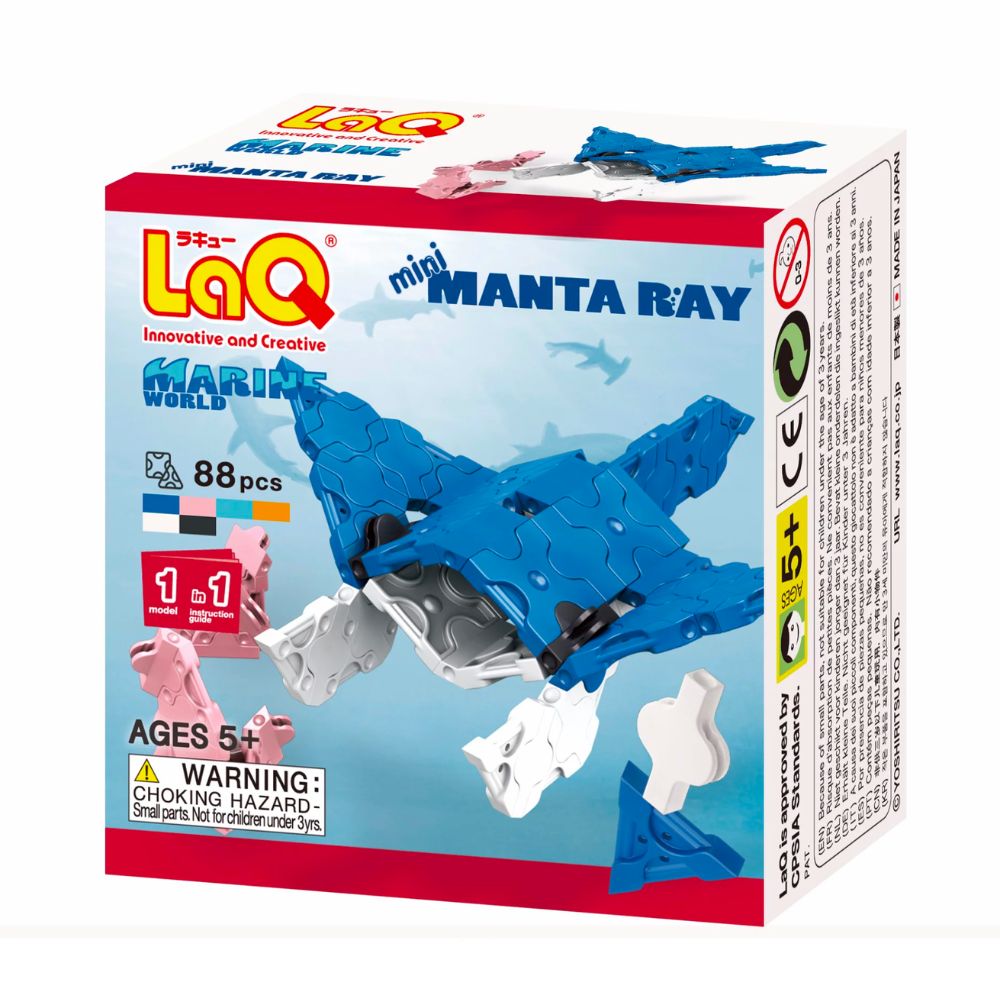 LaQ Mini Building Set: Create a Miniature Manta Ray Model