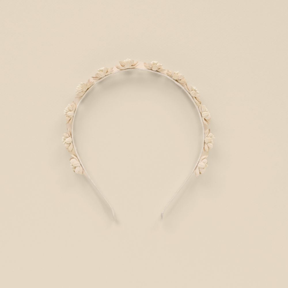 Noralee Ivory-Colored Floral Decorative Headband for Women