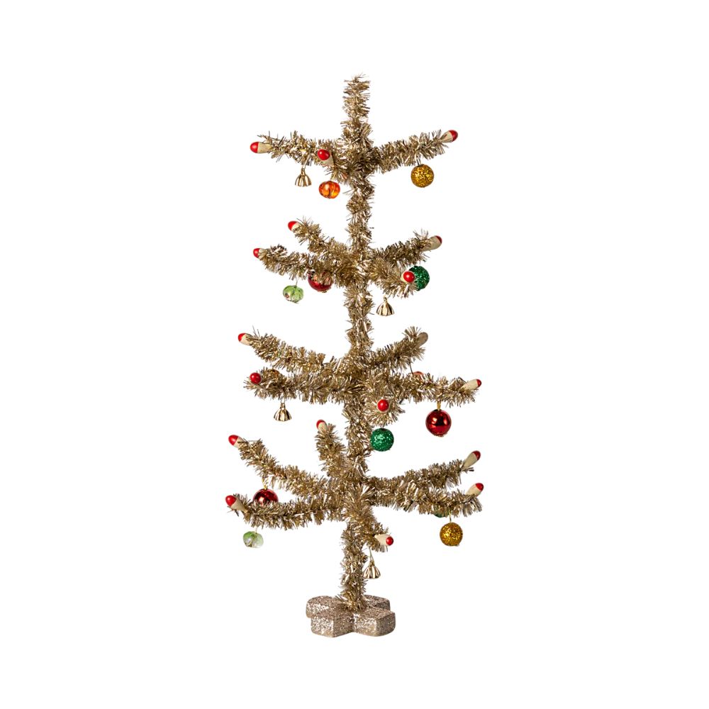 Maileg Gold, Red and Green Decorated Christmas Tree for Home