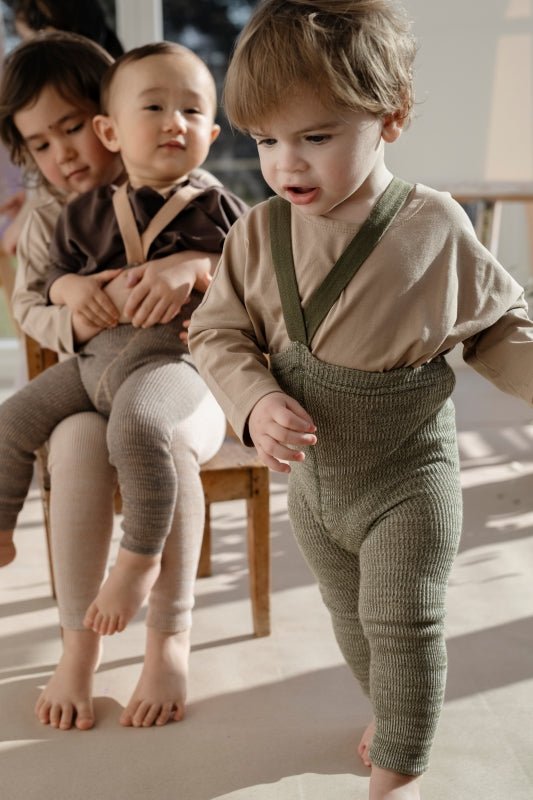 Soft and Resistant Silly Silas Footless Ribbed Tights for Babies and Toddlers
