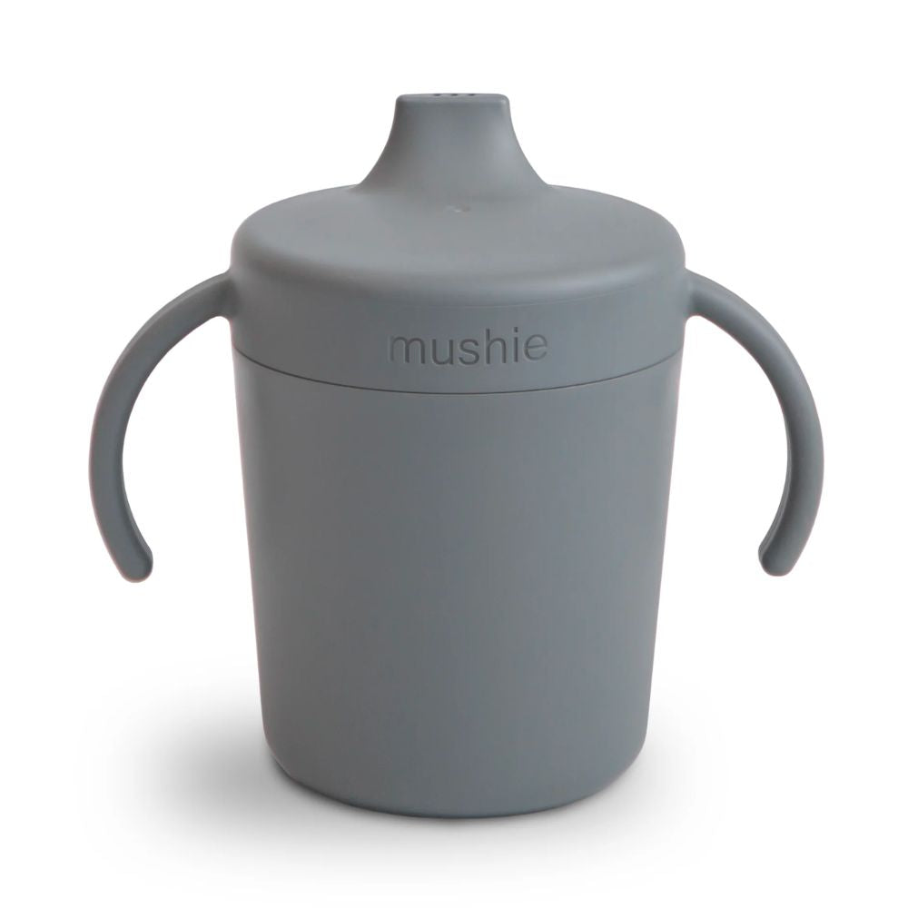 Mushie Smoke-colored Trainer Sippy Cup for On-the-go Hydration