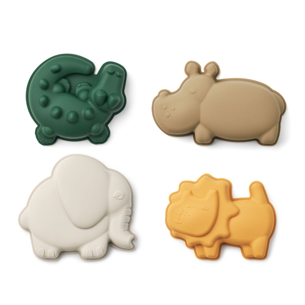Liewood Gill Four-Piece Set of All-Together Silicone Sand Moulds for Sand and Bath Fun
