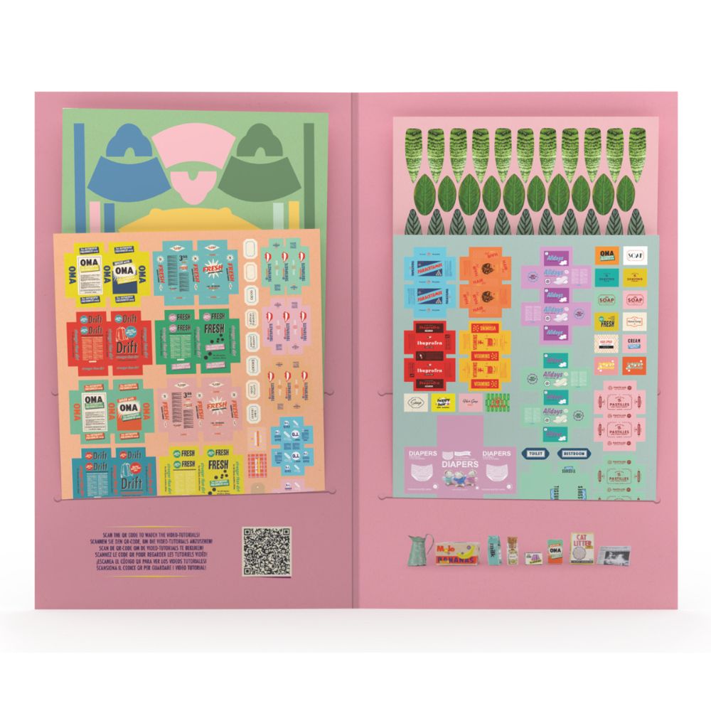 Mouse Mansion Bathroom Decor Die - Cuts Set for Miniature Crafts